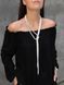 Braided harness lariat white and silver 74 photo 6