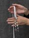 Braided harness lariat white and silver 74 photo 5