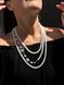 Braided harness lariat white and silver 74 photo 2