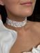 Ribbon necklace "Flower of roses" white 131 photo 2