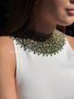 Necklace "Lacy Dreams" Green and Gold