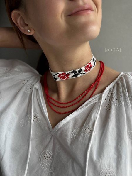 Bracelet "Corals" red 1070 photo
