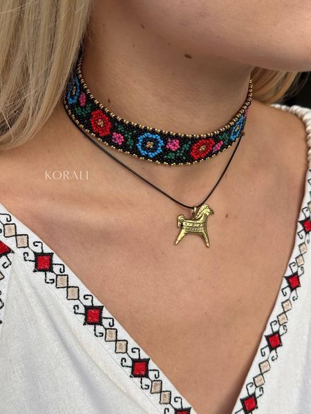 Set of "Flowering Soul" bracelet and "Grasshopper amulet" pendant 1152-1 photo