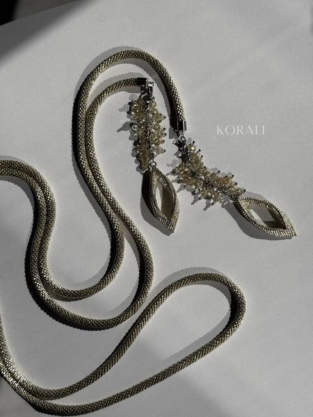Braided harness-lariat "Sunset" made of Japanese beads 907 photo