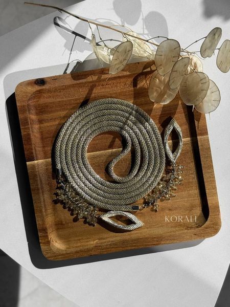 Braided harness-lariat "Sunset" made of Japanese beads 907 photo