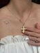 Brass cross pendant "Flowering amulet" double-sided 834 photo 6
