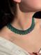 "Marevo" silk scarf in emerald color 642 photo 1