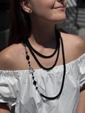 Braided harness lariat black 754 photo