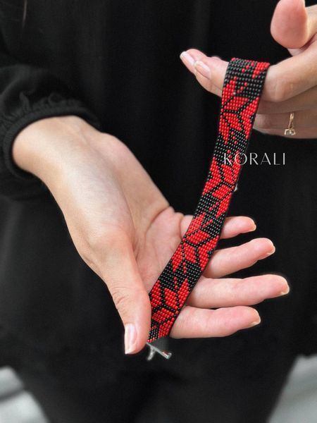 Choker "Zori" black with red 440 photo