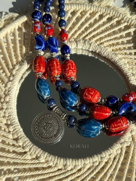 Necklace "Wreath of Time" made of natural stones 676 photo