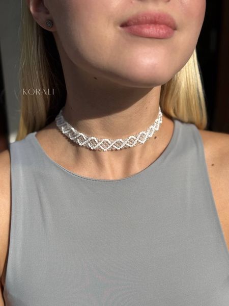 Silyanka "Weave of Dreams" transparent with white pattern 1071 photo