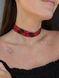 Choker "Zori" black with red 440 photo 1
