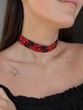 Choker "Zori" black with red 440 photo