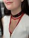 Set of choker "Poltava Roses" and red necklace 1014 photo 2