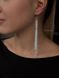 Earrings "Ornament of Being" white and silver 1198 photo 4