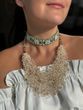 Set of ribbon necklace "Zorepad" and air necklace 187 photo