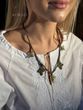 Brass necklace "Worldview" 677 photo