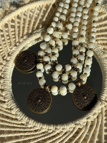 Necklace "Light of the Past" made of natural stones 678 photo