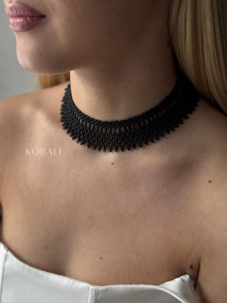 Black matte "Morning Dew" silkworm (3cm) 2146 photo