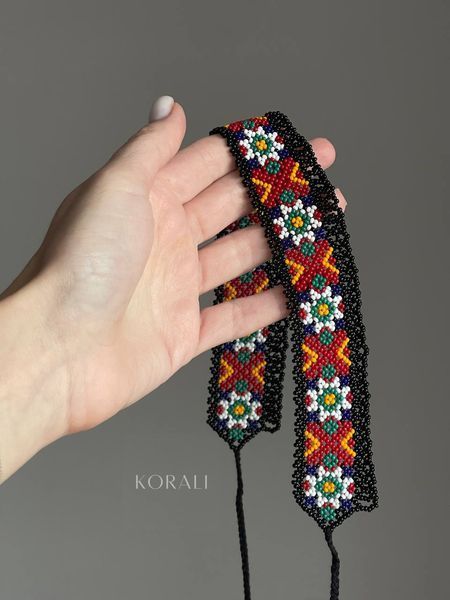 Silyanka "Barva" black with a colorful pattern 2097 photo