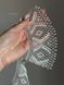 "Stephania" transparent silk scarf with white and silver pattern 756 photo 5